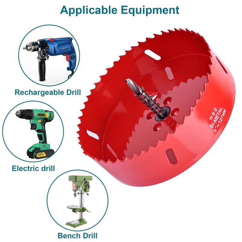 Allwin 2-7/8 Inch / 73mm Hole Saw for Wood, Plastic Board, Ceiling,Drywall, and Metal Sheet - HSS Bi-Metal Hole Cutter with Pilot Drill Bit - Image 4